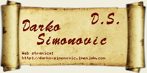 Darko Simonović vizit kartica